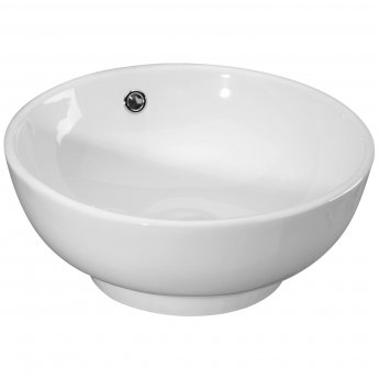 Nuie Vessel Round Sit-On Countertop Basin 410mm Diameter - 0 Tap Hole