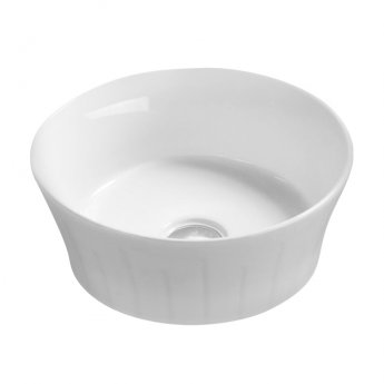 Nuie Vessel Round Sit-On Countertop Basin 360mm Wide - 0 Tap Hole