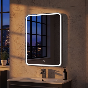 Prestige Alder LED Bathroom Mirror 800mm H x 600mm W | Product Image