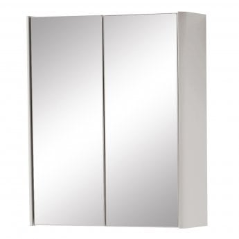 Prestige Arc 2-Door Mirror Bathroom Cabinet 600mm H x 500mm W - Matt Cashmere