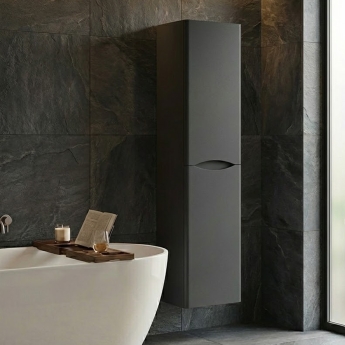 Prestige Arc 350mm Wall Hung 2-Door Tall Storage Unit | Product Image