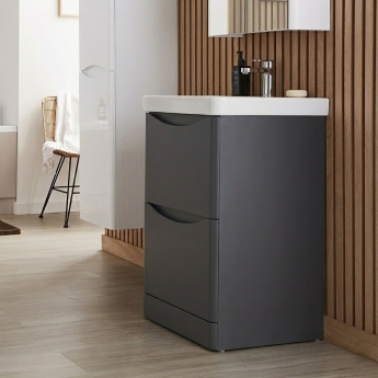 Prestige Arc 500mm 2-Drawer Floor Standing Vanity Unit | Product Image