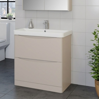 Prestige Arc 800mm 2-Drawer Floor Standing Vanity Unit | Product Image