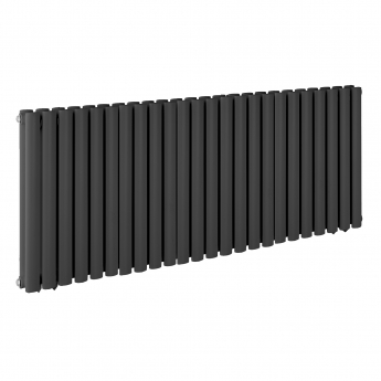 Prestige Aspen Double Designer Horizontal Radiator 600mm H x 1440mm W - Anthracite