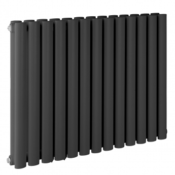 Prestige Aspen Double Designer Horizontal Radiator 600mm H x 780mm W - Anthracite