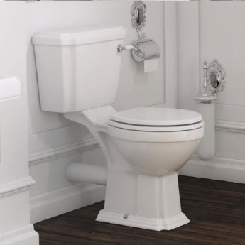 Prestige Astley Close Coupled Toilet with Cistern - Wooden Soft Close Seat