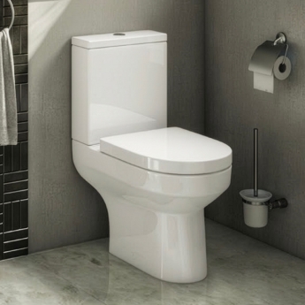 Prestige Bijoux Rimless Open Back Close Coupled Toilet (inc Soft Close Seat) | Product Image