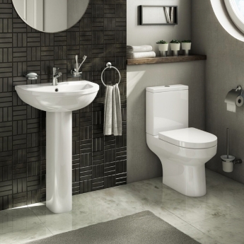 Prestige Bijoux Rimless Open Back Close Coupled Toilet (inc Soft Close Seat) | Product Image