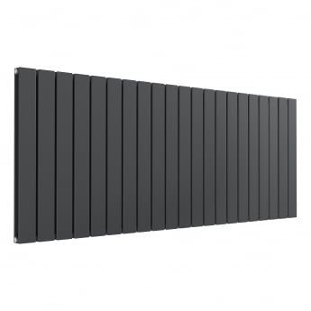 Prestige Boston Double Designer Horizontal Radiator 600mm H x 1470mm W - Anthracite