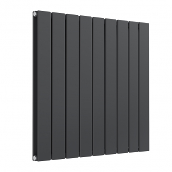 Prestige Boston Double Designer Horizontal Radiator 600mm H x 630mm W - Anthracite