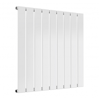 Prestige Boston Single Designer Horizontal Radiator 600mm H x 630mm W - Gloss White