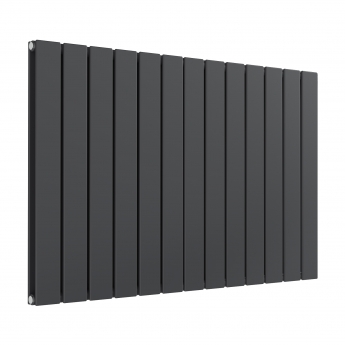 Prestige Boston Double Designer Horizontal Radiator 600mm H x 910mm W - Anthracite