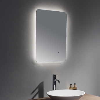 Prestige Calcot Infra-Red Rounded Edges Bathroom Mirror 500mm H x 700mm W