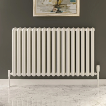 Prestige Calgary Horizontal Aluminium Radiator 600mm H x 760mm W - White | Product Image