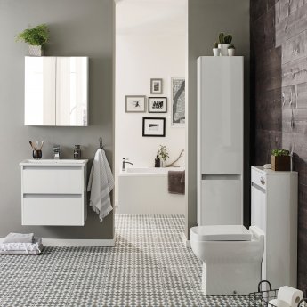 Prestige City Back to Wall Toilet WC Unit 494mm Wide - White
