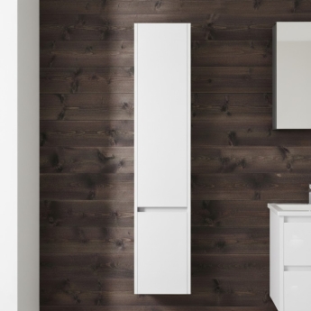Prestige City Wall Mounted Tall Storage Unit 350mm Wide - White | Product Image