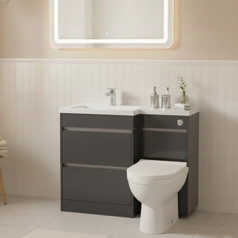 Prestige City 1100mm Toilet and Basin Combination Unit | Product Image