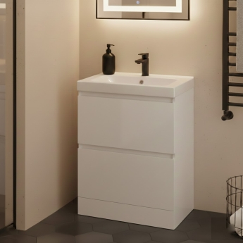 Prestige City 500mm 2-Drawer Floor Standing Vanity Unit | Product Image