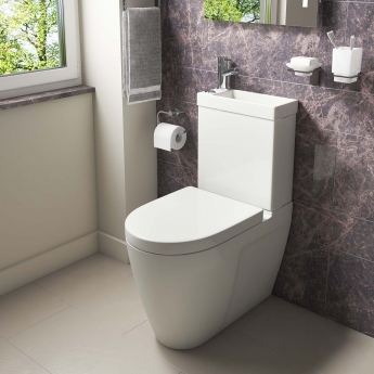 Prestige Combi Close Coupled Toilet with Cistern, Basin and Tap - Soft Close Seat