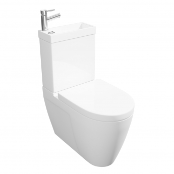Prestige Combi Close Coupled Toilet with Cistern, Basin and Tap - Soft Close Seat