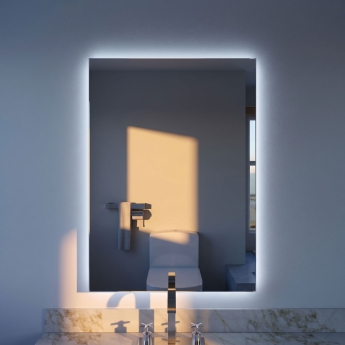Prestige Como LED Bathroom Mirror with Sensor Switch and Demister Pad 700mm H x 500mm W | Product Image