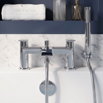 Prestige Curve Bath Shower Mixer Tap with Shower Kit - Chrome | Product Image