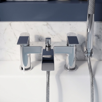 Prestige Curve Bath Shower Mixer Tap with Shower Kit - Chrome | Product Image