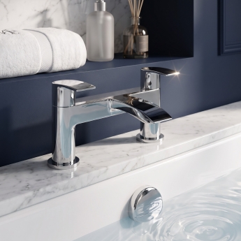Prestige Curve Bath Filler Tap Pillar Mounted - Chrome | Product Image