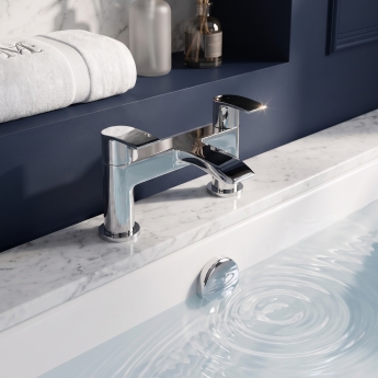 Prestige Curve Bath Filler Tap Pillar Mounted - Chrome | Product Image