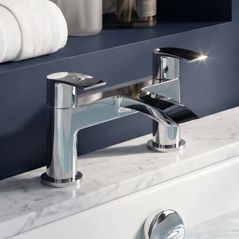 Prestige Curve Bath Filler Tap Pillar Mounted - Chrome | Product Image