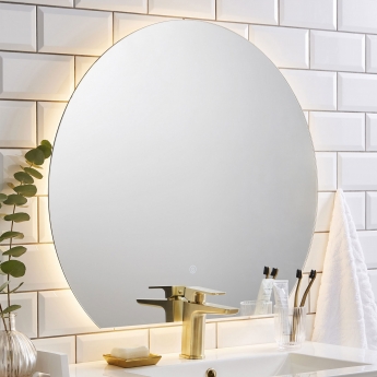 Prestige Eclipse Back-Lit LED Bathroom Mirror with Touch Sensor and Diameter 800mm H x 700mm W