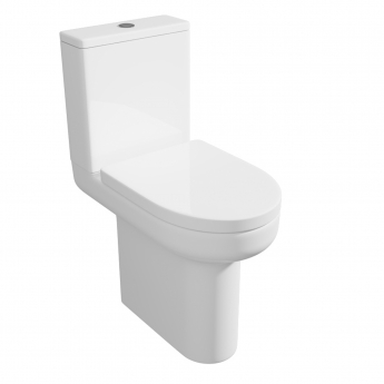Prestige Bijoux Rimless Comfort Height Close Coupled Toilet with Push Button Cistern - Premium Soft Close Seat
