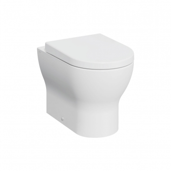 Prestige Eklipse Round Rimless Back to Wall Toilet - Soft Close Seat | Product Image