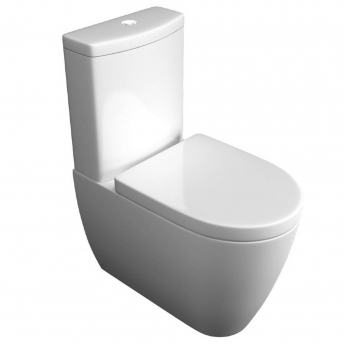 Prestige Genoa Round Comfort Height Close Coupled Toilet with Push Button Cistern - Premium Soft Close Seat