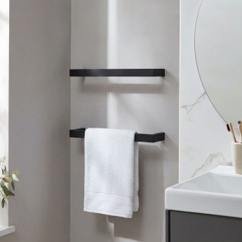 Prestige Singola 12V Dry Electric Twin Towel Rail | Product Image