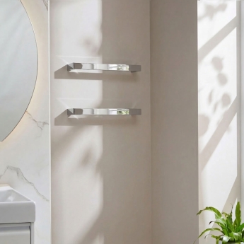 Prestige Singola 12V Dry Electric Twin Towel Rail | Product Image