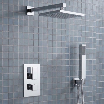 Prestige Element Option 4 Thermostatic Concealed Shower Valve with Handshower and Fixed Head - Chrome | Product Image
