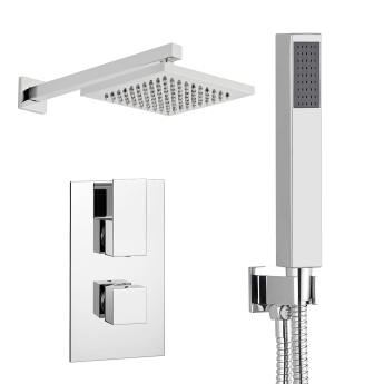 Prestige Element Option 4 Thermostatic Concealed Shower Valve with Handshower and Fixed Head - Chrome | Product Image