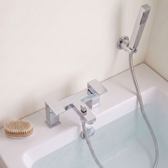 Prestige Element Bath Shower Mixer Tap with Shower Kit - Chrome | Product Image