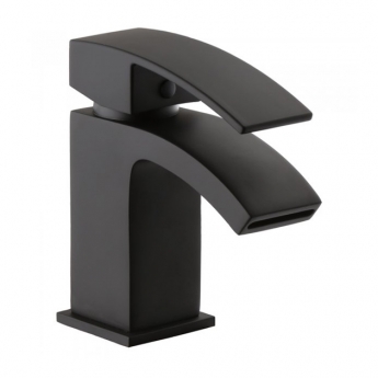Prestige Fiuto Nero Basin Mixer Tap with Click Clack Waste - Black