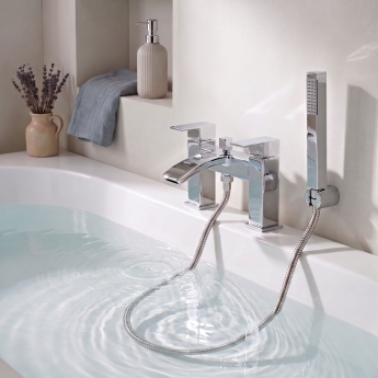 Prestige Flair Bath Shower Mixer Tap Pillar Mounted - Chrome | Product Image