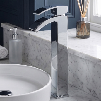 Prestige Flair Tall Mono Basin Mixer Tap - Chrome | Product Image