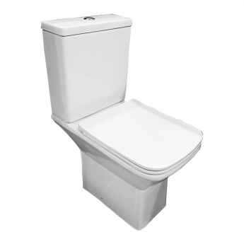 Prestige Form Close Coupled Short Projection Toilet with Push Button Cistern - Soft Close Seat