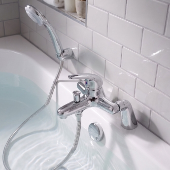 Prestige G4K Bath Shower Mixer Tap Pillar Mounted - Chrome | Product Image