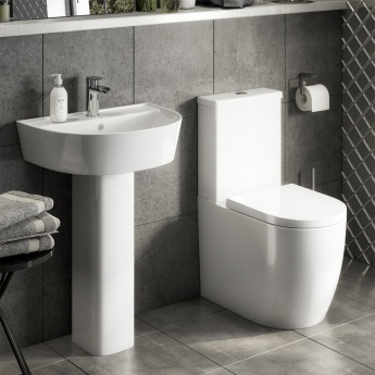 Prestige Genoa Round Rimless Close Coupled Toilet (inc Soft Close Seat) | Product Image