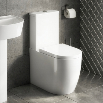 Prestige Genoa Round Rimless Close Coupled Toilet (inc Soft Close Seat) | Product Image