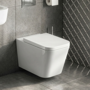 Prestige Genoa Square Wall Hung Toilet (inc Soft Close Seat) | Product Image