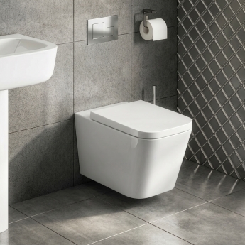 Prestige Genoa Square Wall Hung Toilet (inc Soft Close Seat) | Product Image