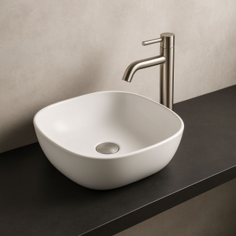 Prestige Island Sit-On Countertop Basin 400mm Wide - White