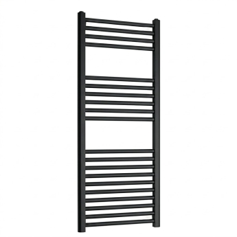 Prestige K-Rail Straight Heated Towel Rail 1200mm H x 500mm W - Black | Product Image